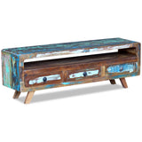 TV Cabinet with 3 Drawers Solid Reclaimed Wood 243294
