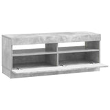 LED TV Cabinet Concrete Grey Engineered Wood 897428