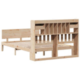 ZNTS Bookcase Bed without Mattress 140x200cm Solid Wood Pine 3322692