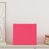 Paper Bags 250 pcs with Handles Pink 32x22x28 cm 4101680