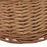 286984 Firewood Basket with Carrying Handles 88x57x34 cm Natural Willow