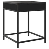 Bedside Table with Infinity LED Black 40x40x51 cm 3284091