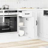 Kitchen Base Cabinet Kalmar White Engineered Wood 853457