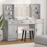 Dressing Table Set 3 pcs Concrete Grey Engineered Wood 3334284