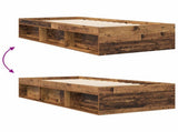 Bed Frame with Storage Old Wood 80 x 200 cm Engineered Wood 3429520
