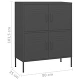 Storage Cabinet Anthracite 80x35x101.5 cm Steel 336141