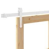 Sliding Door Natural 78 x 232 cm Solid Pine Wood and Glass 3332415
