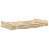 Storage Bed Frame Sonoma Oak 120 x 190 cm Engineered Wood 3335327