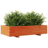 Garden Planter Wax Brown 110x60x26.5 cm Solid Wood Pine 847350