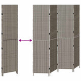Room Divider Folding Manual Grey 195 x 180 cm Poly Rattan 42003674