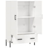 Highboard High Gloss White 69.5x31x115 cm Engineered Wood 828246