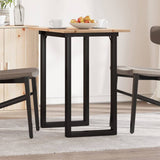 Dining Table O-Frame 80x50x75 cm Solid Wood Pine and Steel 3282672