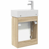 Bathroom Vanity Unit with Tap Sonoma Oak 45.5 x 22.5 x 84 cm 889503