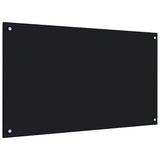 Kitchen Backsplash Black 100 x 60 cm Tempered Glass 249492