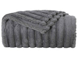 Throw Blanket Dark Grey 270 x 240 cm Fleece 42016832