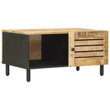 Coffee Table Natural 80 x 50 x 40 cm Solid Mango Wood 4018848