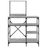 Baker's Rack Grey Sonoma 90x40x132 cm Engineered Wood and Metal 845419