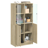 Highboard with Doors Sonoma Oak 68x37x142 cm Engineered Wood 3295866