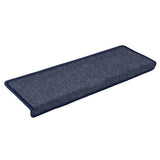 Stair Mats 30 pcs 65x21x4 cm Dark Grey and Blue Rectangular Edge 3365775