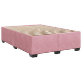 Box Spring Bed with Mattress Pink 140x200 cm Velvet 3285292