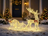 Reindeer Pull Sleigh LOVIISA 200 LEDs Warm White 42049668