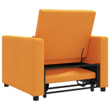 Pull out Sofa Bed Single Dark yellow 90 x 165 x 87 cm Fabric 42002693