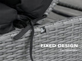 Set of 2 Sun Lounger Cushions, Replacement Cushions for Rattan Furniture with Ties, 196 x 55 cm, T3398P315895