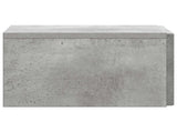 Wall-Mounted Bedside Cabinet with Drawer 2 pcs Concrete Grey 898432