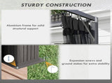 3 x 3m Aluminium Frame Pergola, with Retractable Roof - Dark Grey T3398P319922