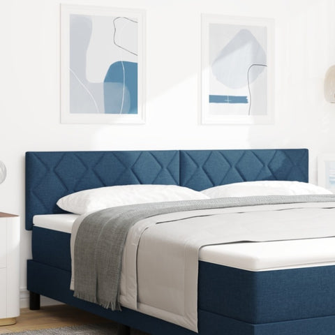 ZNTS LED Headboard Diamond Blocks Design Blue 180 cm Fabric 3338245