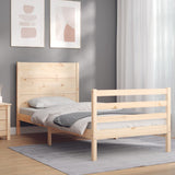 Bed Frame without Mattress Small Single Solid Wood 3194596