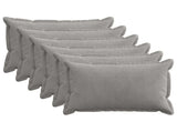 Cushion Cover 6 pcs HOUTEN Light Grey 50 x 70 cm Corduroy 919498