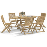 7 Piece Garden Dining Set Solid Wood Acacia 3214240
