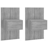 Wall-mounted Bedside Cabinets 2 pcs Grey Sonoma 816955