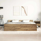 Bed Frame without Mattress Artisan Oak 160x200cm Engineered Wood 3328755