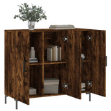 Sideboard Smoked Oak 90x34x80 cm Engineered Wood 828113