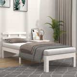 Bed Frame without Mattress White 75x190cm Small Single 814715