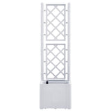 Garden Raised Bed with Trellis and Self Watering System White 313963