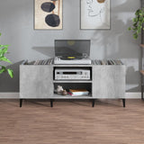 Record Cabinet Concrete Grey 121x38x48 cm Engineered Wood 831937