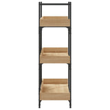 Bookcase 3-Tier Sonoma Oak 100x33x108.5 cm Engineered Wood 837688