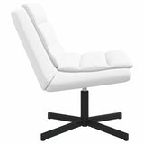Swivel Chair White 63 x 75 x 76 cm PU 42007345