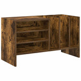 Record Cabinet Smoked Oak 78.5 x 35 x 45 cm Engineered Wood 891076