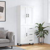 Highboard White 69.5x34x180 cm Engineered Wood 3200025