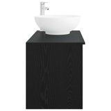 Bathroom Furniture Set 2 pcs Black Oak Engineered Wood 3403913
