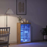 LED Sideboard Artisan Oak 60.5 x 37 x 100 cm Engineered Wood 863046