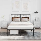 Bed Frame without Mattress Smoked Oak 120x190 cm Small Double Engineered Wood 4106740