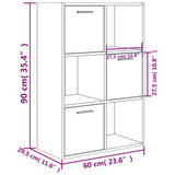 Storage Cabinet Concrete Grey Engineered Wood Medium 801138