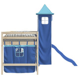 Curtains for Loft Bed with Tower Blue Polyester 835923