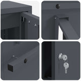 Mailbox with Storage with Door Anthracite 30 x 20 x 55 cm Steel 874949