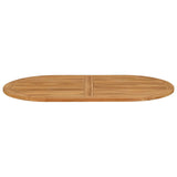 Table Top Oval Solid Teak Wood Natural 42033174